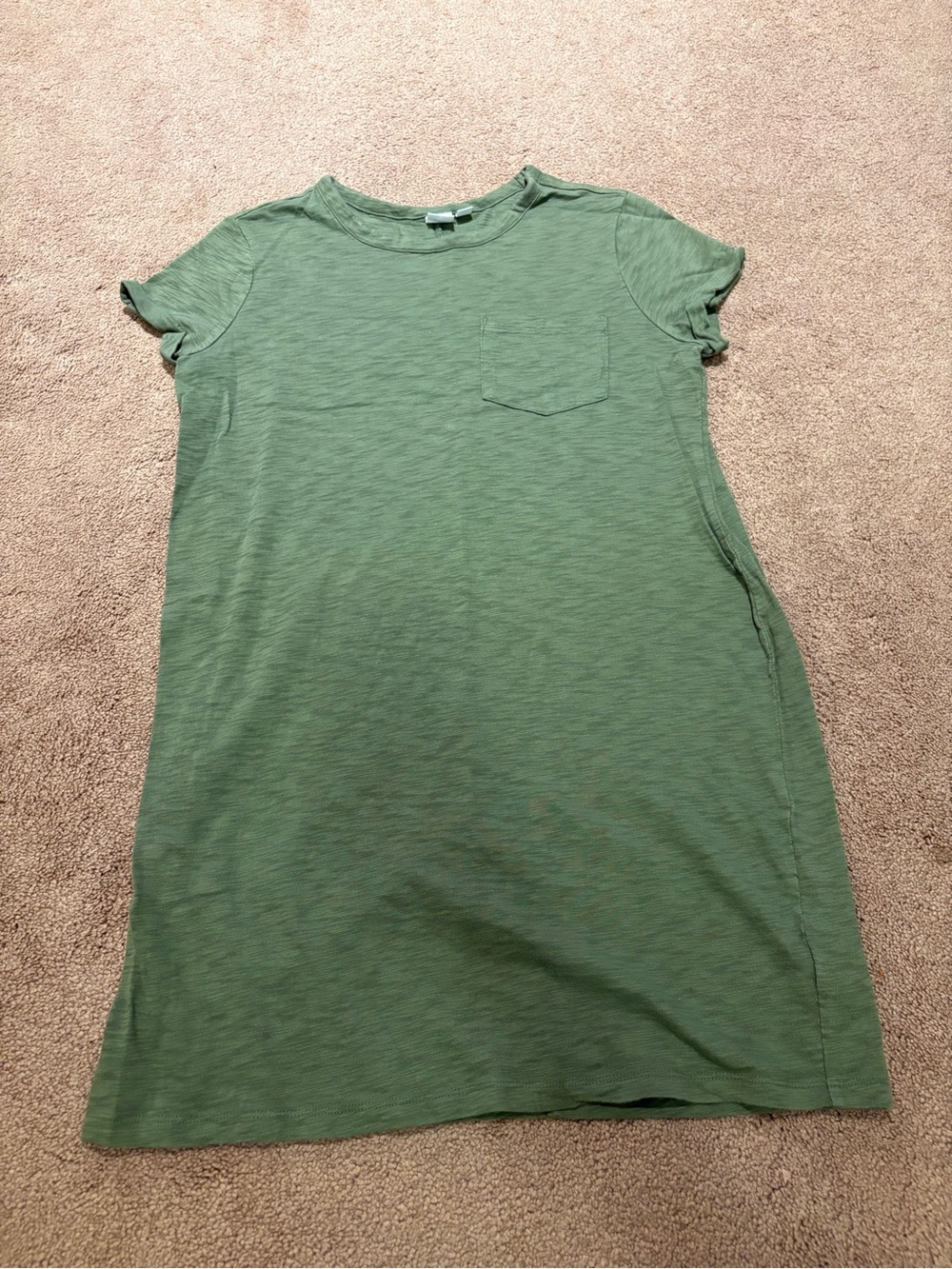 GAP Olive Green Midi T-Shirt Dress size xs